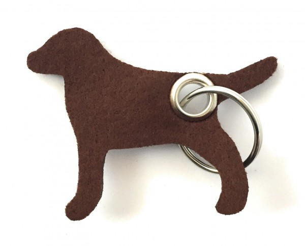 Hund / Tier - Filz-Schlüsselanhänger - Farbe: braun - optional mit Gravur / Aufdruck
