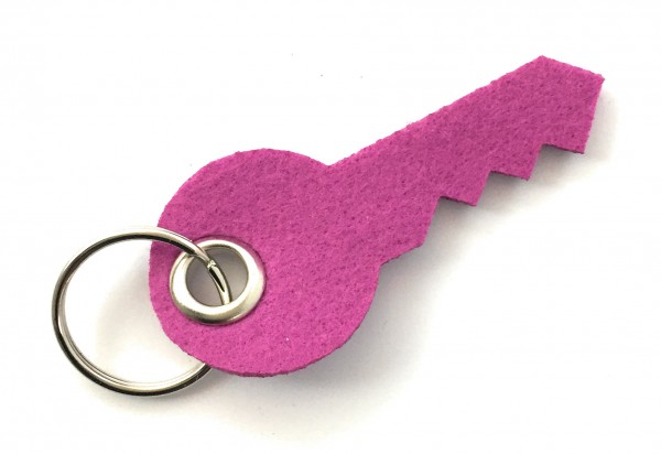 Schlüssel - Filz-Schlüsselanhänger - Farbe: magenta - optional mit Gravur / Aufdruck