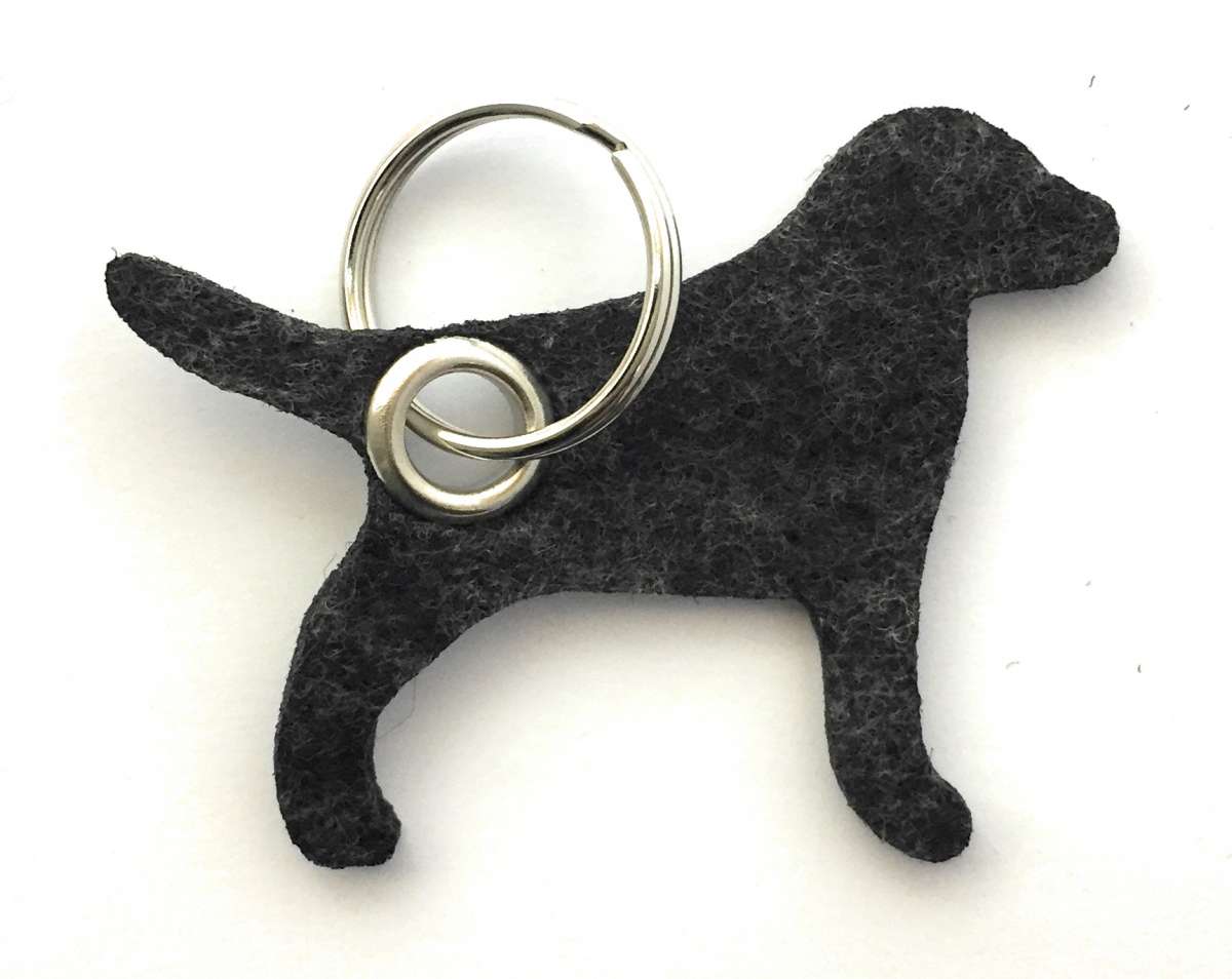 Werbeartikel Filz Hund / Tier schwarz meliert optional