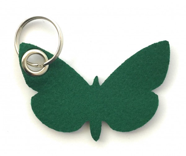Schmetterling - Filz-Schlüsselanhänger - Farbe: waldgrün - optional mit Gravur / Aufdruck