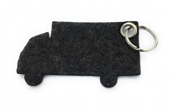 LKW - Filz-Schlüsselanhänger - Farbe: schwarz meliert - optional mit Gravur / Aufdruck