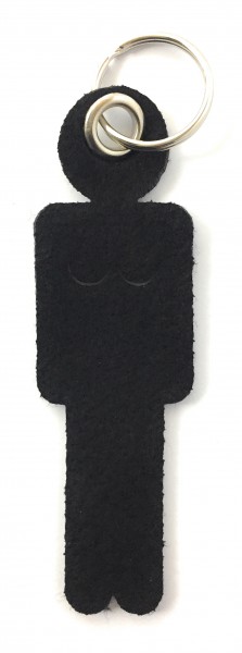 Frau / Hers - Filz-Schlüsselanhänger - Farbe: schwarz - optional mit Gravur / Aufdruck