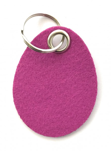 Ei / Ostern - Filz-Schlüsselanhänger - Farbe: magenta - optional mit Gravur / Aufdruck