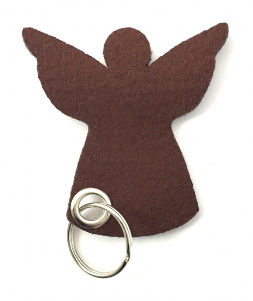 Engel / Weihnachten - Filz-Schlüsselanhänger - Farbe: braun - optional mit Gravur / Aufdruck