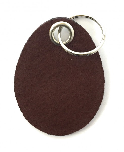 Ei / Ostern - Filz-Schlüsselanhänger - Farbe: braun - optional mit Gravur / Aufdruck